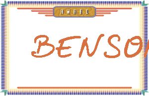 BENSONдӢ