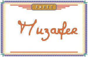 Muzafer的手写英文